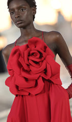 Stunning Red Rose Maxi Gown
