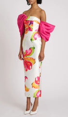 Aldrich Floral Off-Shoulder Midi Dress