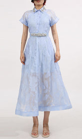 Finley Blue Crystal Embellished Midi Dress