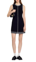 Nolwenn Chic Black Sheath Dress