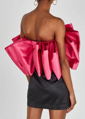 Glamorous Pink Bow Strapless Mini Dress