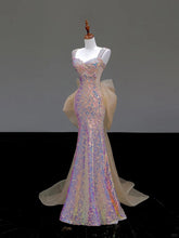 Charming Sequins Mermaid Straps Evening Dress