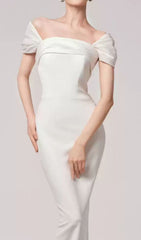 Faisal Off-Shoulder White Wedding Dress