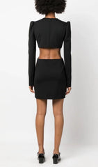 Love Struck Red Heart Cutout Mini Dress