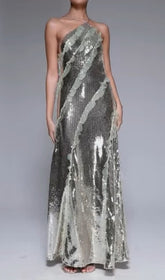 Glamorous Gust Halter Sequin Backless Maxi Dress