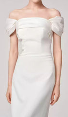 Faisal Off-Shoulder White Wedding Dress