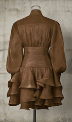 Kaede Shimmer Ruffle Mini Dress