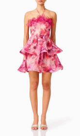 Fantine Floral Halter Mini Dress