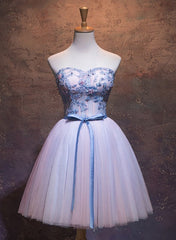 Lindo vestido de fiesta rosa y azul
