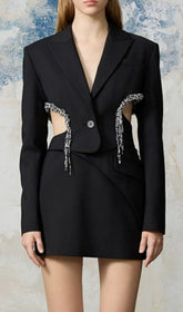 Brenna Diamond Cutout Mini Blazer Dress