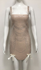 Jordynn Luxe Sparkle Diamante Bandage Mini Dress