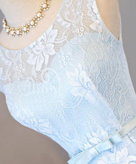 Lovely Light Blue Lace Party Dress