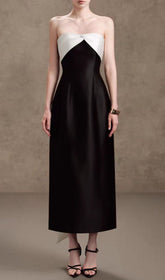 Hamlet Black Strapless Midi Dress