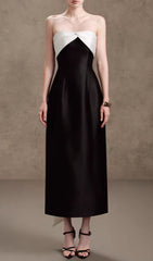 Hamlet Black Strapless Midi Dress