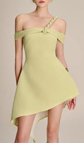Forever Glam Braided One-Shoulder Mini Dress