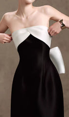 Hamlet Black Strapless Midi Dress