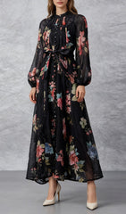 Jitka Black Floral Maxi Dress