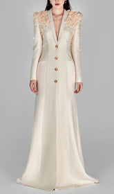 Boudewijn Floral Embellished Maxi Blazer Gown