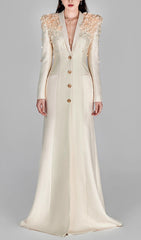 Boudewijn Floral Embellished Maxi Blazer Gown