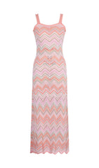 Geoff Zigzag Knit Maxi Dress