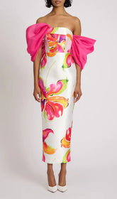 Aldrich Floral Off-Shoulder Midi Dress