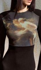 Juanita Ethereal Black Long Sleeve Maxi Dress