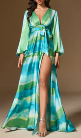 Galena Bohemian Chic Printed Maxi Dress