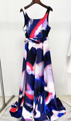 Denicia Cosmic Print Sleeveless Maxi Dress