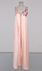 Inge Elegant Pink Floral Maxi Dress