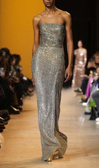 Jaffar Dazzling Strapless Sequin Maxi Dress