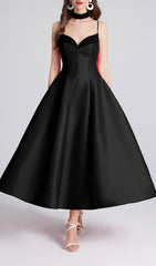 Carminda Black Velvet Patchwork Midi Dress