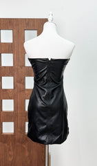 Inza Glamour Faux Fur Strapless Mini Dress