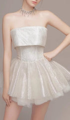 Elise Strapless Sparkle Mini Dress