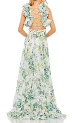 Helene Dreamy Floral Ruffle Maxi Dress