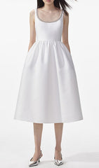Azzurra White Diamond Embellished Midi Dress