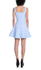 Russel Wave Print Mini Dress