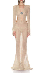 Jacory Allure Crochet Maxi Dress