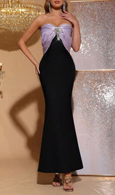 Haracha Strapless Diamante Gala Gown