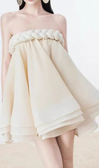 Gal Braided Strapless Mini Dress