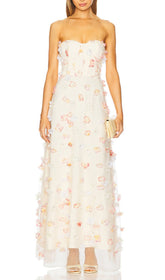 Fortune Enchanted Floral Strapless Maxi Dress