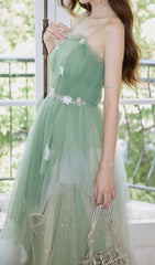 Enchanted Sage Green Butterfly Maxi Dress