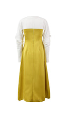 Bryna Chic Off-Shoulder Long Sleeve Midi Dress