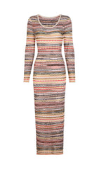 Julia Multi-Stripe Knit Maxi Dress