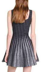 Russella Glitter Stripe Fit & Flare Dress