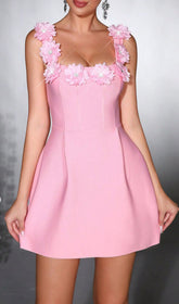 Hadrien Pink Blossom Mini Dress