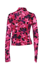 Vibrant Star-Print Long Sleeve Button-Up Shirt