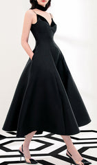 Carminda Black Velvet Patchwork Midi Dress