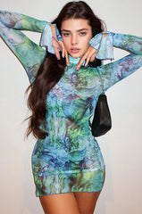 Miami Nights Sheer Mini Dress