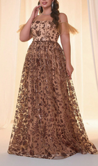 Gezana Off-Shoulder Sequin Plus Size Maxi Dress