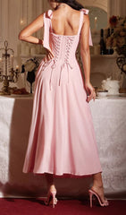 Filadelfo Romantic Blush Corset Maxi Dress